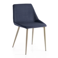 Sedia con Gambe in Metallo e Seduta Monoscocca in Tessuto Made in Italy - Hinata