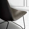 Sedia con Poggiapiedi in Tessuto Vulcano e Gambe in Metallo Made in Italy - Amane