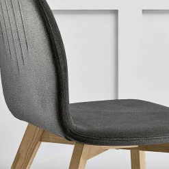 Sedia con Seduta in Monoscocca in Tessuto e Gambe in Legno Made in Italy - Nezoku