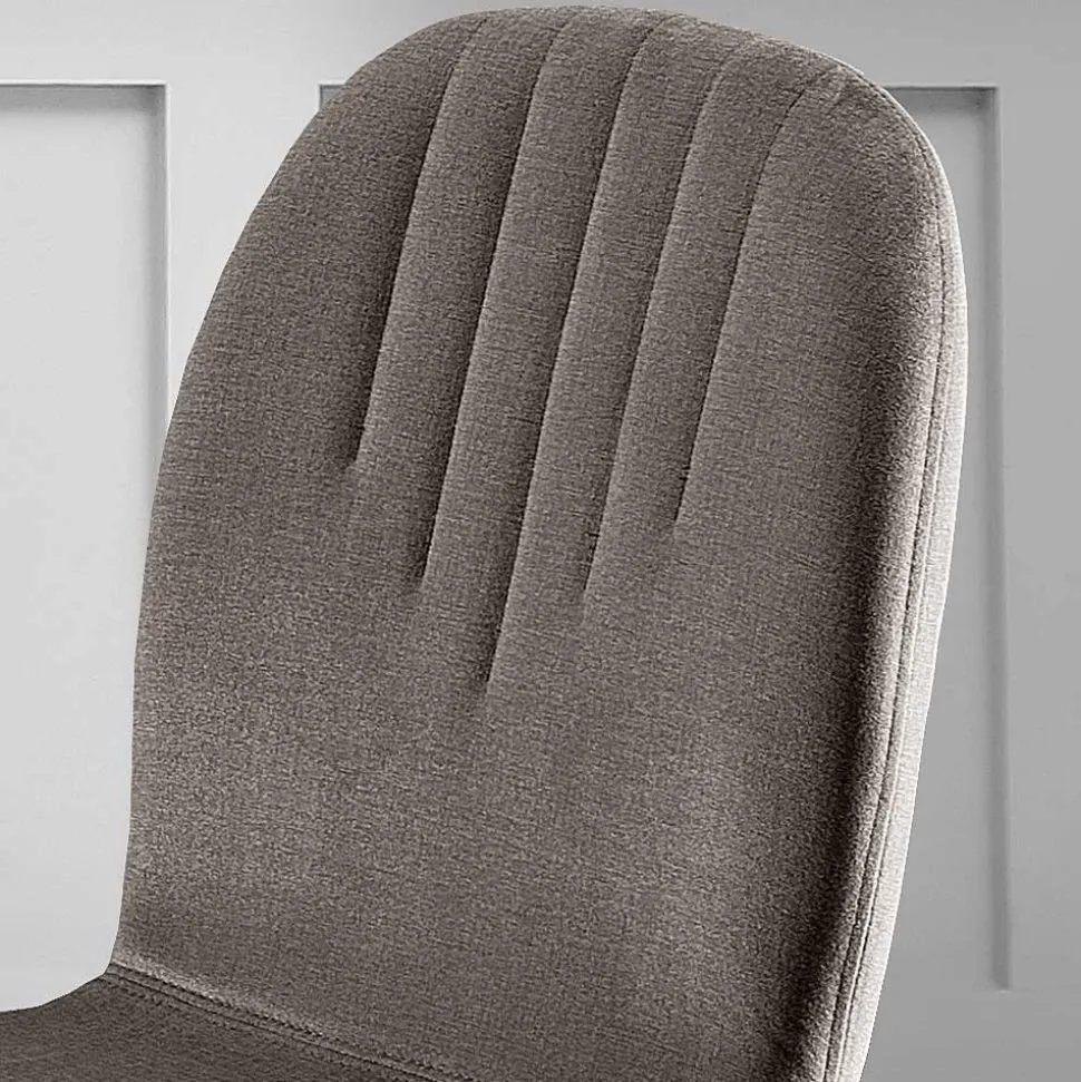 Sedia con Seduta in Monoscocca in Tessuto e Gambe in Legno Made in Italy - Nezoku