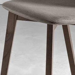 Sedia con Seduta in Monoscocca in Tessuto e Gambe in Legno Made in Italy - Nezoku