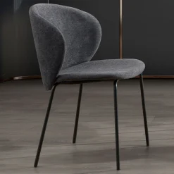Sedia con Seduta Monoscocca in Tessuto e Gambe in Metallo Made in Italy - Ichigo