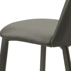 Sedia Cucina in Ecopelle e Acciaio Realizzata in Italia 4 Pezzi - Alexia
