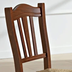 Sedia Cucina in Legno di Faggio e Paglia Design Classico Italiano - Hegel