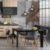 Sedia Cucina in Pelle Sintetica e Legno Massello 2 Pezzi - Fiorenzuola