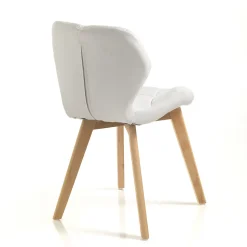 Sedia Cucina in Pelle Sintetica e Legno Massello 2 Pezzi - Fiorenzuola