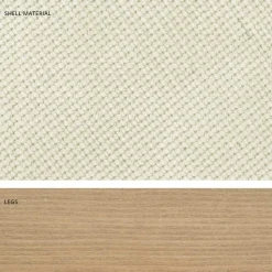 Sedia da cucina di design in legno e tessuto made in Italy, Egizia