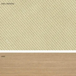 Sedia da cucina di design in legno e tessuto made in Italy, Egizia