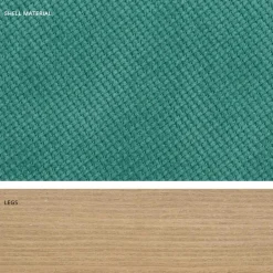 Sedia da cucina di design in legno e tessuto made in Italy, Egizia
