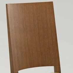 Sedia da Cucina in Legno di Faggio e Seduta in Ecopelle Design - Florent