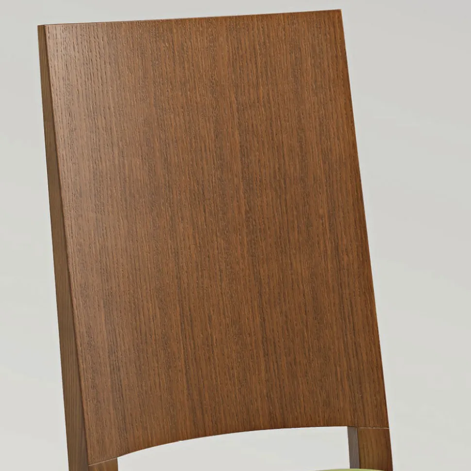 Sedia da Cucina in Legno di Faggio e Seduta in Ecopelle Design - Florent