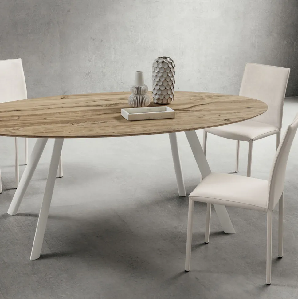 Sedia da Cucina Interamente Rivestita in Ecopelle Made in Italy, 2 Pezzi - Maria