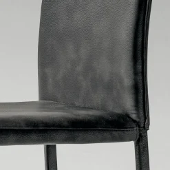 Sedia da Cucina Interamente Rivestita in Ecopelle Made in Italy, 2 Pezzi - Maria