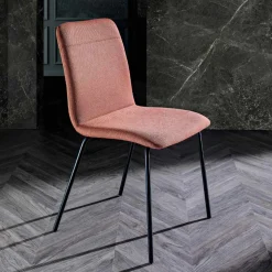Sedia da Cucina in Tessuto Colorato e Metallo Design Moderno - Hermione