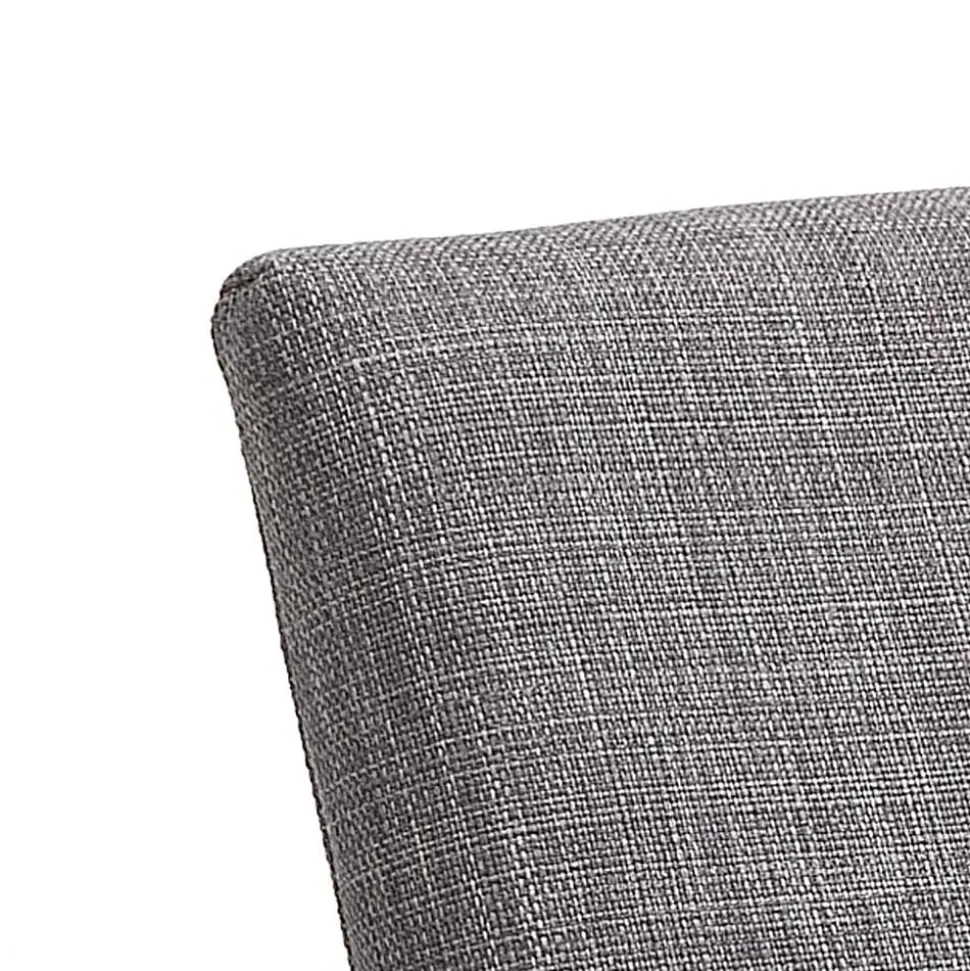Sedia da Cucina in Tessuto Grigio con Base in Metallo 2 Pezzi - Persiana
