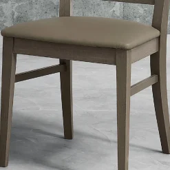 Sedia da Cucina Moderna in Legno e Ecopelle Design Made in Italy - Taver