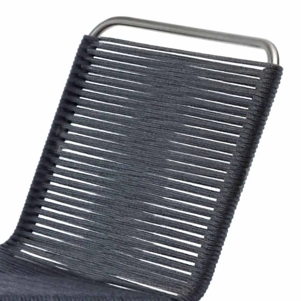 Sedia da Esterno di Design in Acciaio e Cordino Made in Italy - Madagascar1