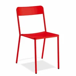 Sedia da Esterno Impilabile in Metallo Made in Italy, 4 Pezzi - Xylia