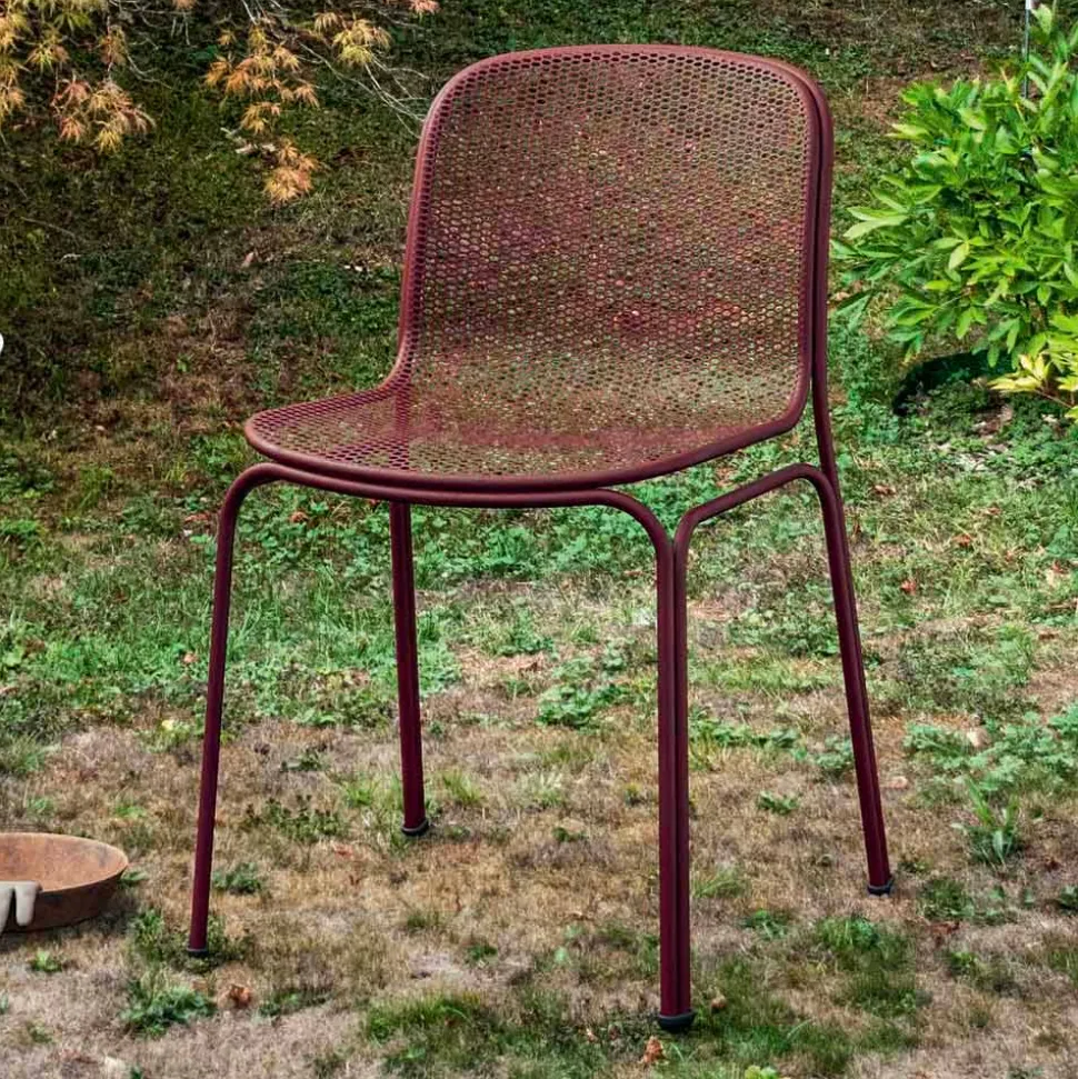 Sedia da Esterno Impilabile in Metallo Made in Italy, 4 Pezzi - Prunella