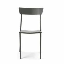 Sedia da Esterno Impilabile in Metallo Verniciato Made in Italy, 4 Pezzi - Tulle