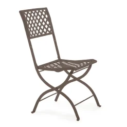 Sedia da Esterno in Acciaio Zincato Richiudibile Made in Italy 2 Pezzi - Selvaggia