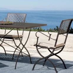 Sedia da Esterno in Acciaio Zincato Richiudibile Made in Italy 2 Pezzi - Selvaggia
