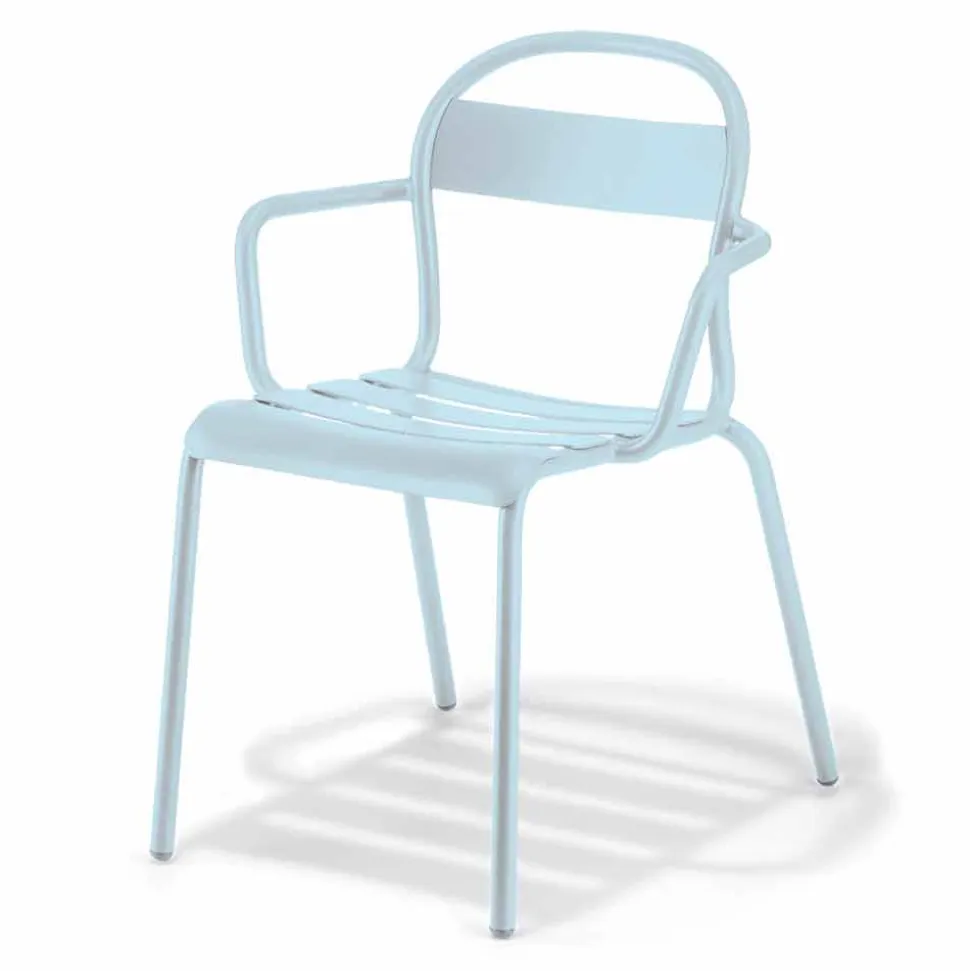Sedia da Esterno in Alluminio Impilabile Made in Italy, 4 Pezzi - Ulyssa