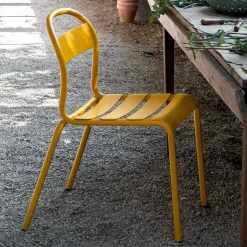 Sedia da Esterno in Alluminio Impilabile Made in Italy, 4 Pezzi - Ulyssa