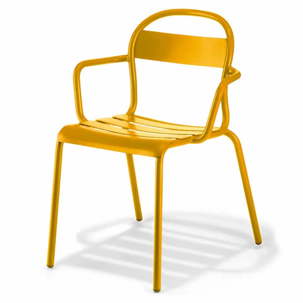 Sedia da Esterno in Alluminio Impilabile Made in Italy, 4 Pezzi - Ulyssa