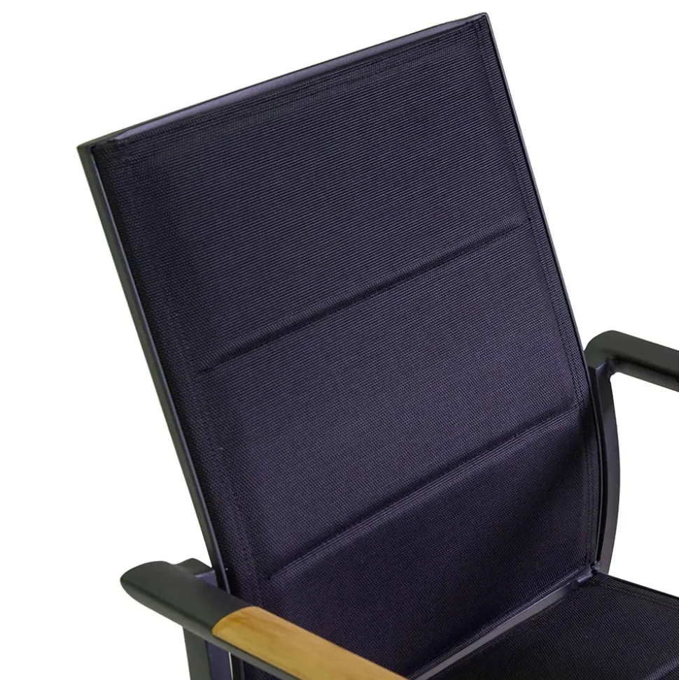 Sedia da Esterno in Alluminio con Textilene a Doppio Strato - Escursione