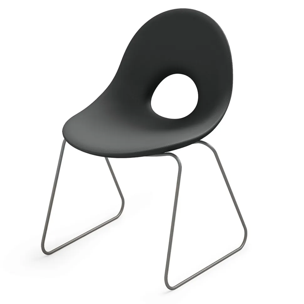 Sedia da Esterno in Polietilene e Base Ferro Made in Italy 2 pezzi - Ashley