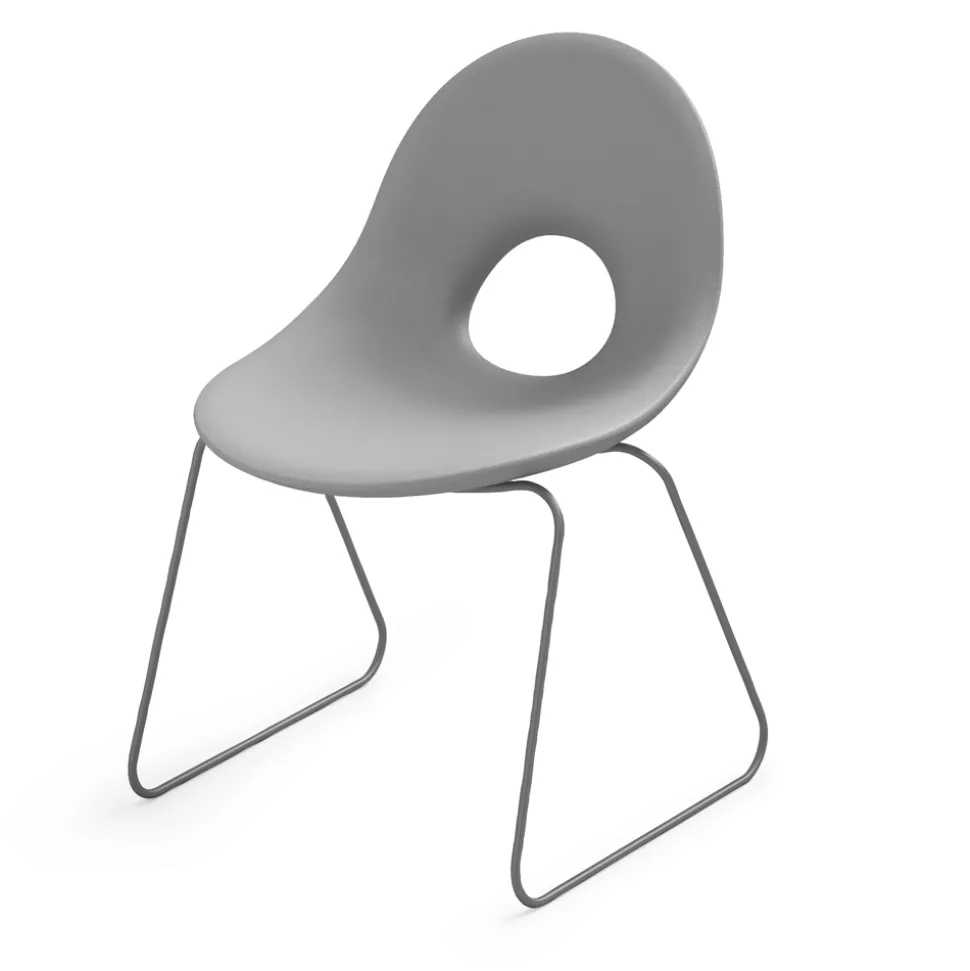 Sedia da Esterno in Polietilene e Base Ferro Made in Italy 2 pezzi - Ashley