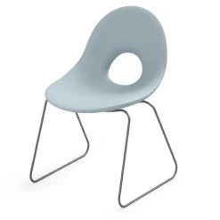 Sedia da Esterno in Polietilene e Base Ferro Made in Italy 2 pezzi - Ashley