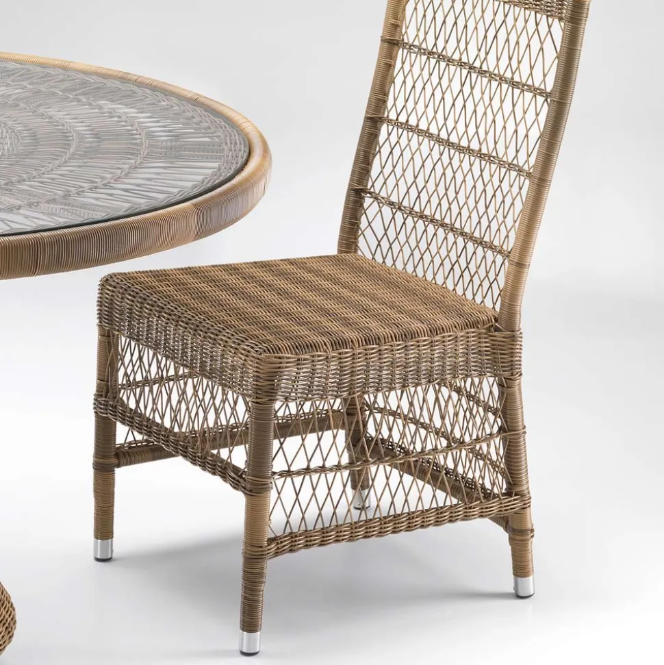 Sedia da Esterno in Polyrattan con Cuscino Opzionale - Gigi
