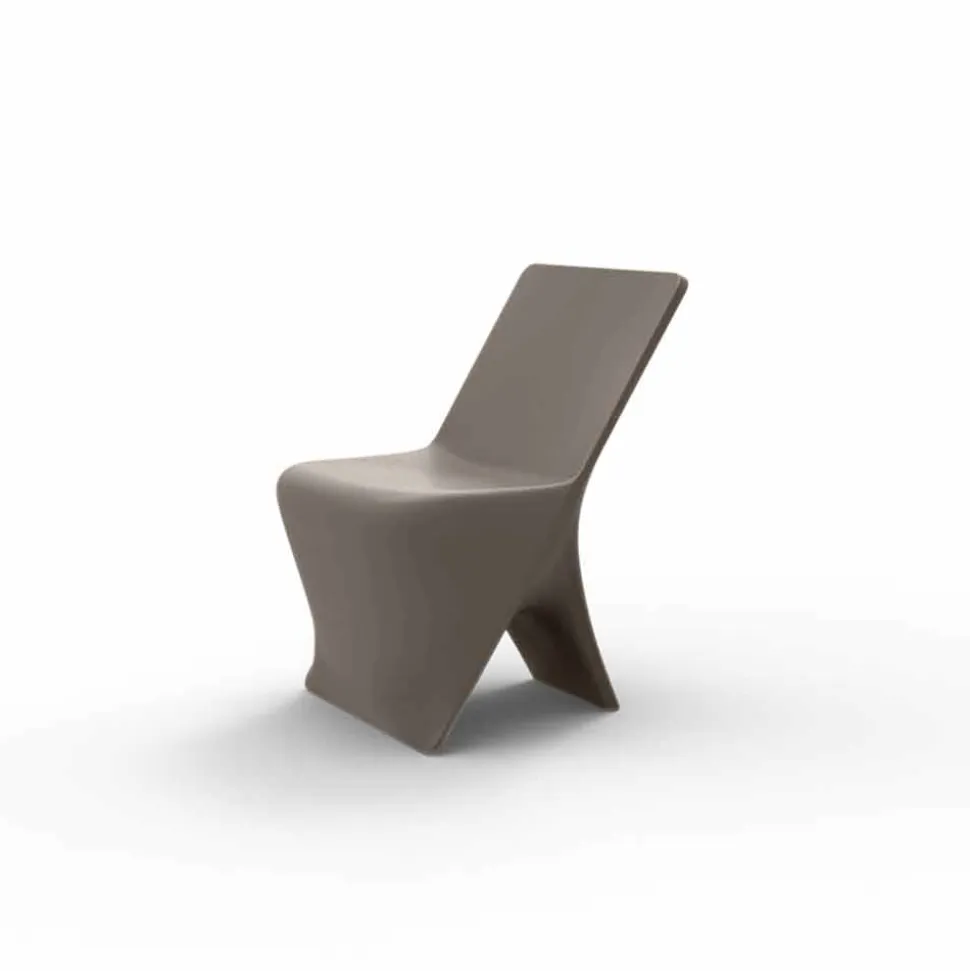 Sedia da giardino di design moderno Sloo by Vondom, in polietilene