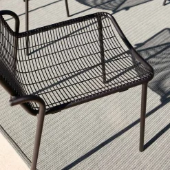 Sedia da Giardino Impilabile in Metallo Zincato Made in Italy 4 Pezzi - Vikas