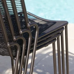 Sedia da Giardino Impilabile in Metallo Zincato Made in Italy 4 Pezzi - Vikas
