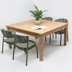 Sedia da Giardino in Alluminio e Intreccio in Corda - Algedi