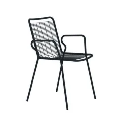 Sedia da Giardino in Metallo con Braccioli Made in Italy 2 Pezzi - Vikas