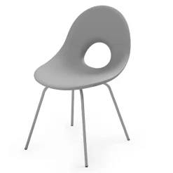 Sedia da Giardino in Polietilene e Base in Alluminio Made in Italy - Ashley