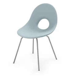 Sedia da Giardino in Polietilene e Base in Alluminio Made in Italy - Ashley