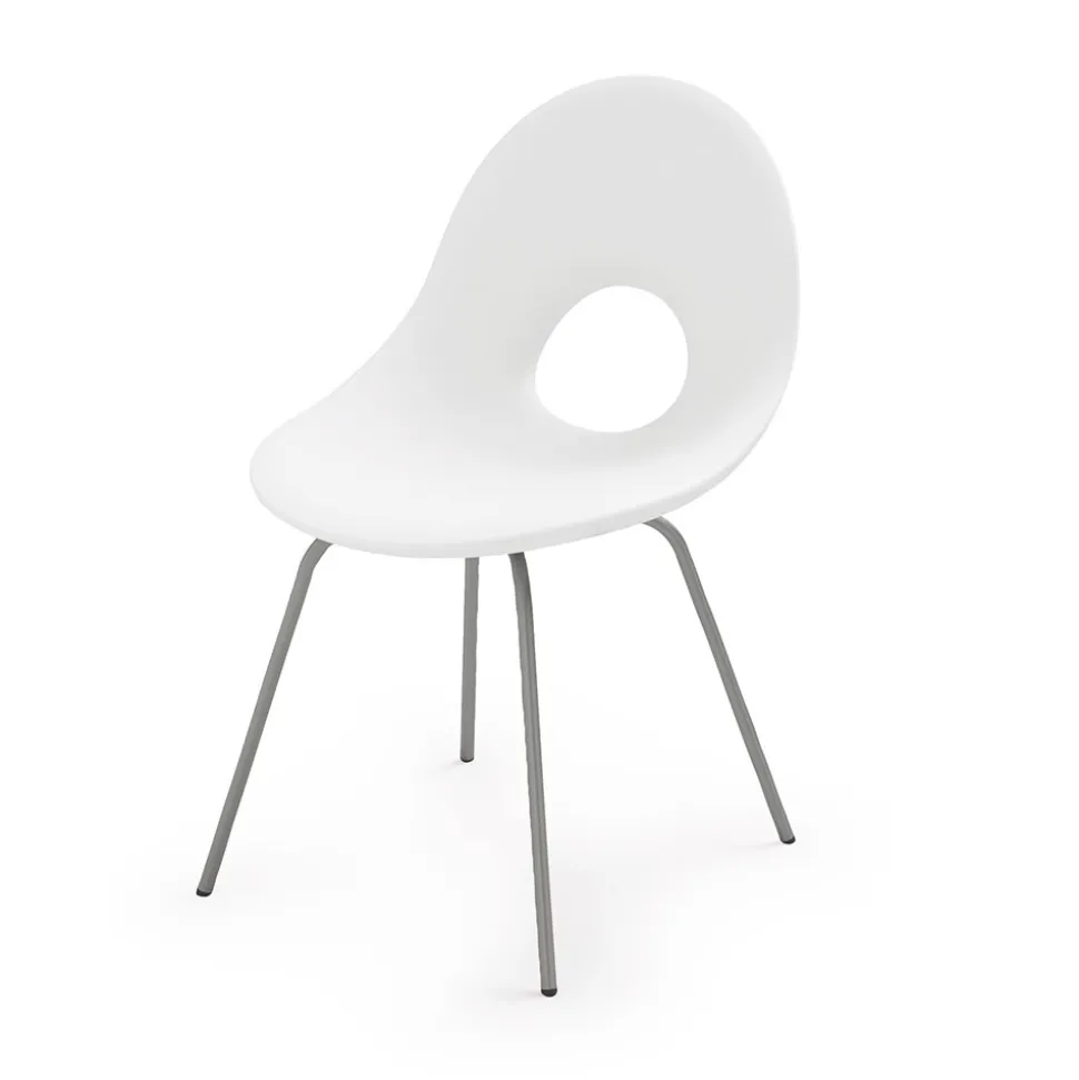 Sedia da Giardino in Polietilene e Base in Alluminio Made in Italy - Ashley