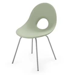 Sedia da Giardino in Polietilene e Base in Alluminio Made in Italy - Ashley