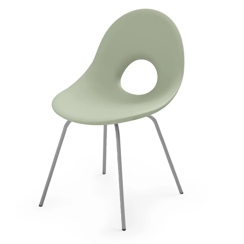 Sedia da Giardino in Polietilene e Base in Alluminio Made in Italy - Ashley