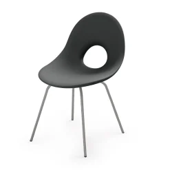 Sedia da Giardino in Polietilene e Base in Alluminio Made in Italy - Ashley