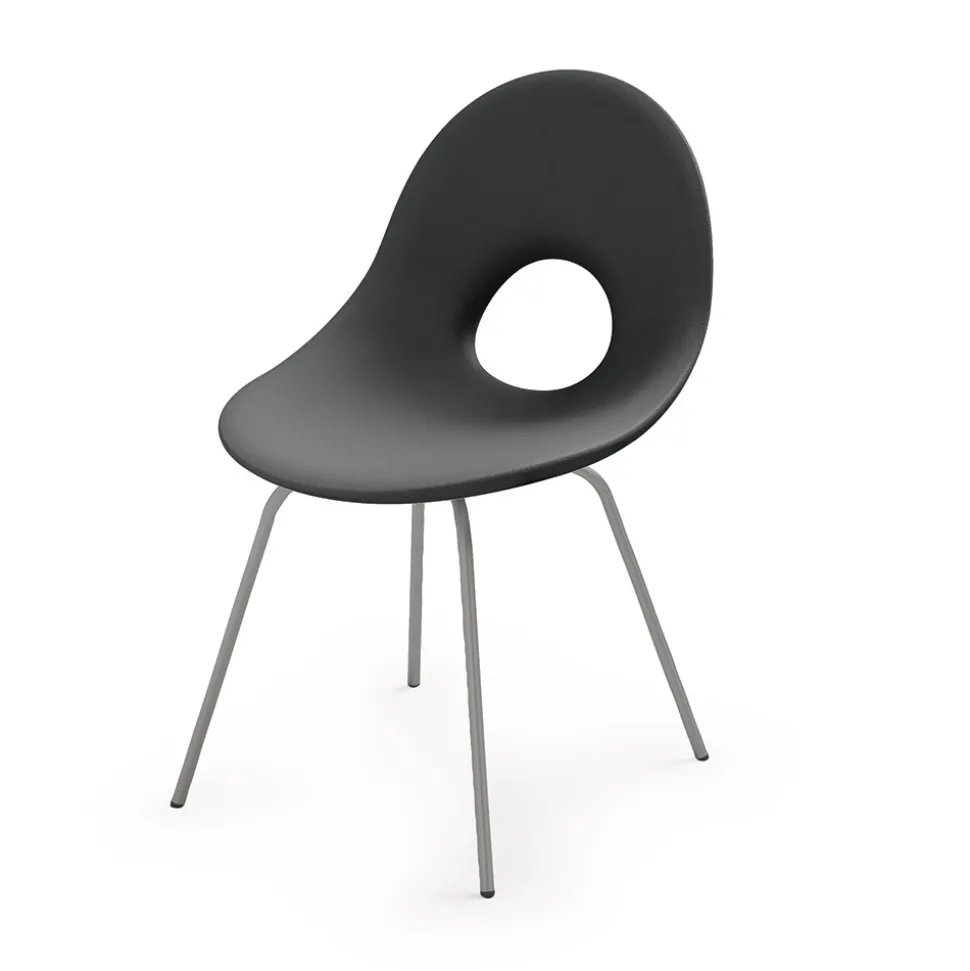 Sedia da Giardino in Polietilene e Base in Alluminio Made in Italy - Ashley