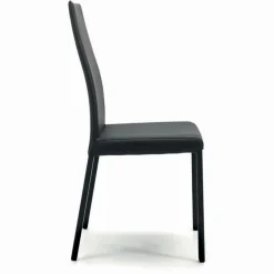 Sedia da Interno con Struttura e Seduta in Acciaio Rivestito Made in Italy - Padova