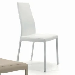 Sedia da Interno con Struttura e Seduta in Acciaio Rivestito Made in Italy - Padova