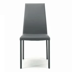 Sedia da Interno con Struttura e Seduta in Acciaio Rivestito Made in Italy - Padova