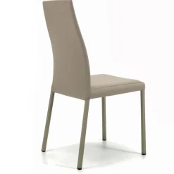 Sedia da Interno con Struttura e Seduta in Acciaio Rivestito Made in Italy - Padova